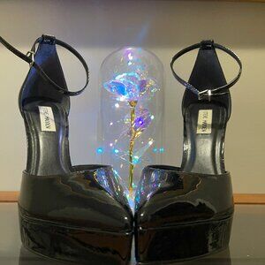 Steve Madden, Black Patent "Vital" D'Orsay Pumps, Size 10